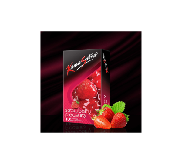 KamaSutra Strawberry Pleasure Flavored Condoms - 10 Count - Image 3