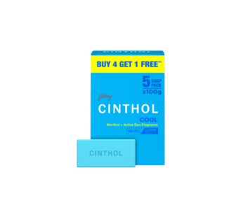 Cinthol Cool Soap, 100g (Pack of 5)