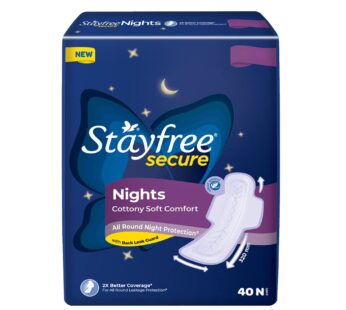 Stayfree Secure Night Sanitary Napkins for Women, Pack of 40
