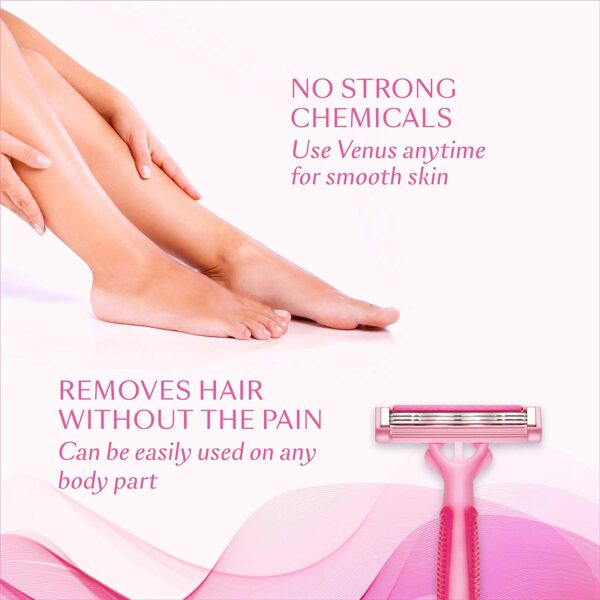 Gillette Venus Simply Venus Pink Hair Removal for Women - 5 razors(Buy 4,Get 1 free) - Image 6