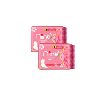 Niine Naturally Soft  Ultra Thin XL+ Sanitary Pads(30 Pads Packet)