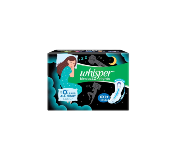 Whisper Ultra Night Sanitary Pads for Women, XXL+ - 16 Napkins - Image 3