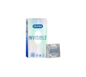 Durex Invisible Super Ultra Thin Condoms for Men – 10 Count