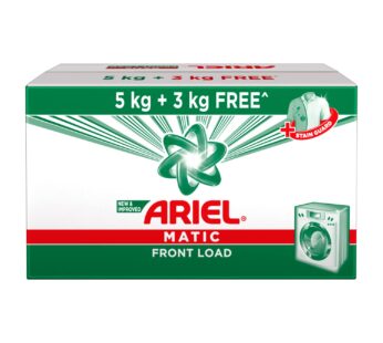 Ariel Matic Front Load Detergent Washing Powder – 5kg Plus 3kg