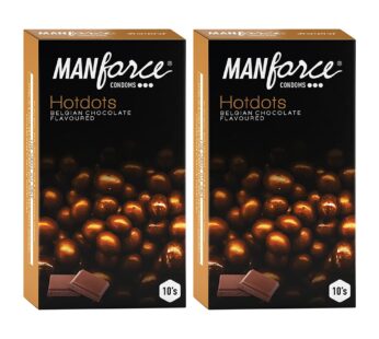 Manforce Premium Hotdots Belgian Chocolate Condoms – 10s