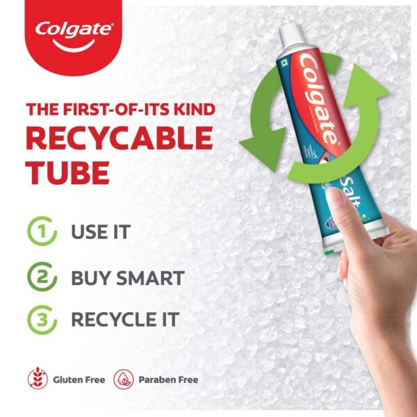 Colgate Active Salt Toothpaste, 500gm (200g X 2 and 100g X 1) - Image 4