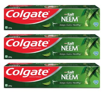 Colgate Active Salt Neem Toothpaste , Pack of 600g (200*3)