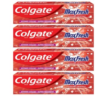 Colgate Max Fresh Red Gel Paste With Menthol For Super Fresh Breath, 600g, (150g X 4) Spicy Fresh