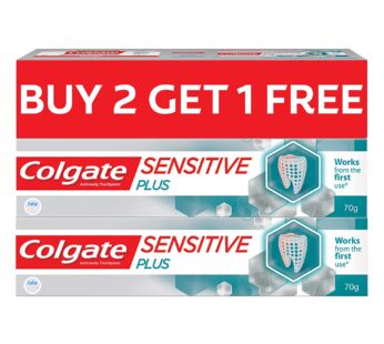 Colgate Sensitive Plus Sensitivity Relief Toothpaste for sensitive teeth, 210g (Buy 2, Get 1 Free)