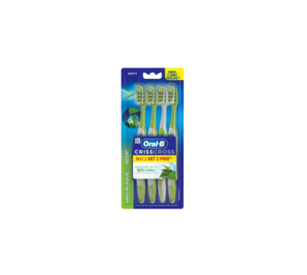 Oral B Criss Cross Toothbrush with Neem Extract – Soft (Buy 2 Get 2 Free)