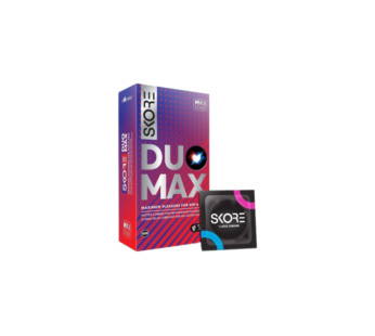 Skore Duo Max – Premium Condoms with Disposal Pouches – 1 Pack (10 pieces)