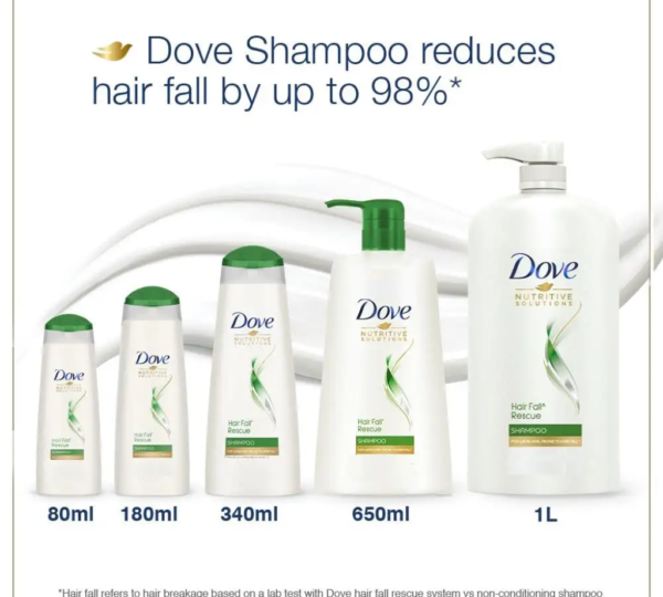Dove Hair Fall Rescue Shampoo-1 Ltr - Image 4