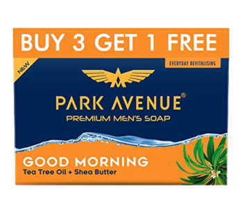 Park Avenue Premium Men’s Soap – Tea tree Oil+Shea Butter, 125g (BUY 3 GET 1)