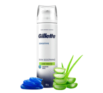 Gillette Sensitive Shaving Gel Soothing With Aloe Vera – 195g