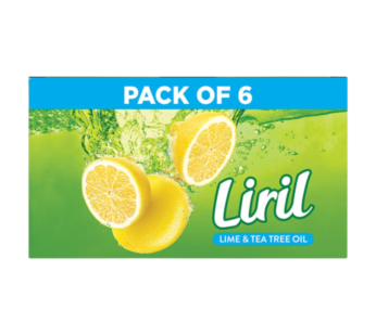 Liril Lemon & Tea Tree Natural Bathing Soap – 125 g (Combo Pack of 6)