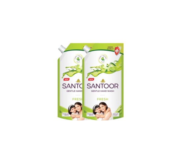 Santoor Fresh Gentle Hand Wash - 700ml (Pack Of 2)