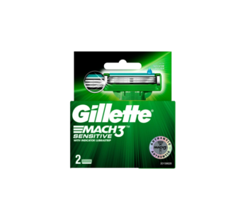 Gillette Mach 3 Sensitive Manual Shaving Razor Blades – 2s Pack (Cartridge)