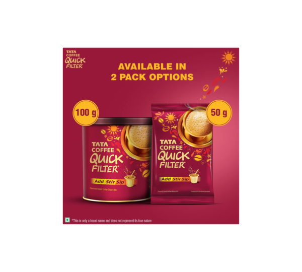 Tata Coffee Quick Filter - 100g- Tin - Image 3