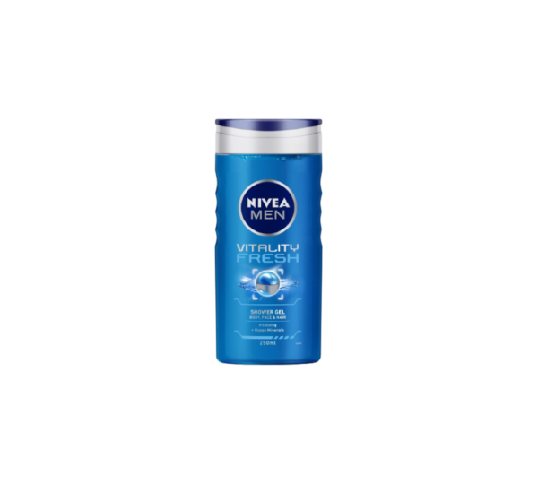 NIVEA Men Body Wash, Vitality Fresh Shower Gel for Body, Face & Hair- 250 ml