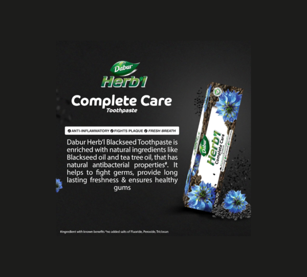 Dabur Herb'l Blackseed Complete Care Toothpaste 150g (Pack of 2) - Image 3