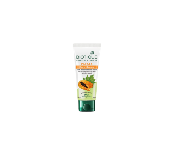 Biotique Papaya Deep Cleanse Tan Removal Face Wash - 100ml