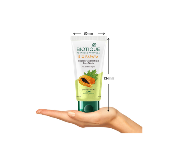 Biotique Papaya Deep Cleanse Tan Removal Face Wash - 100ml - Image 3