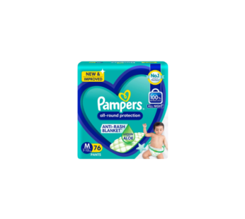 Pampers All round Protection Pants, Medium size baby diapers (MD) 76 Count