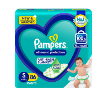 Pampers All round Protection Pants-Small size baby diapers (SM)-86 Count