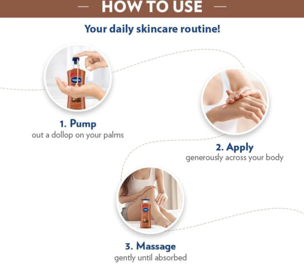 Vaseline Intensive Care 24 hr nourishing Cocoa Glow Body Lotion-400ml - Image 4