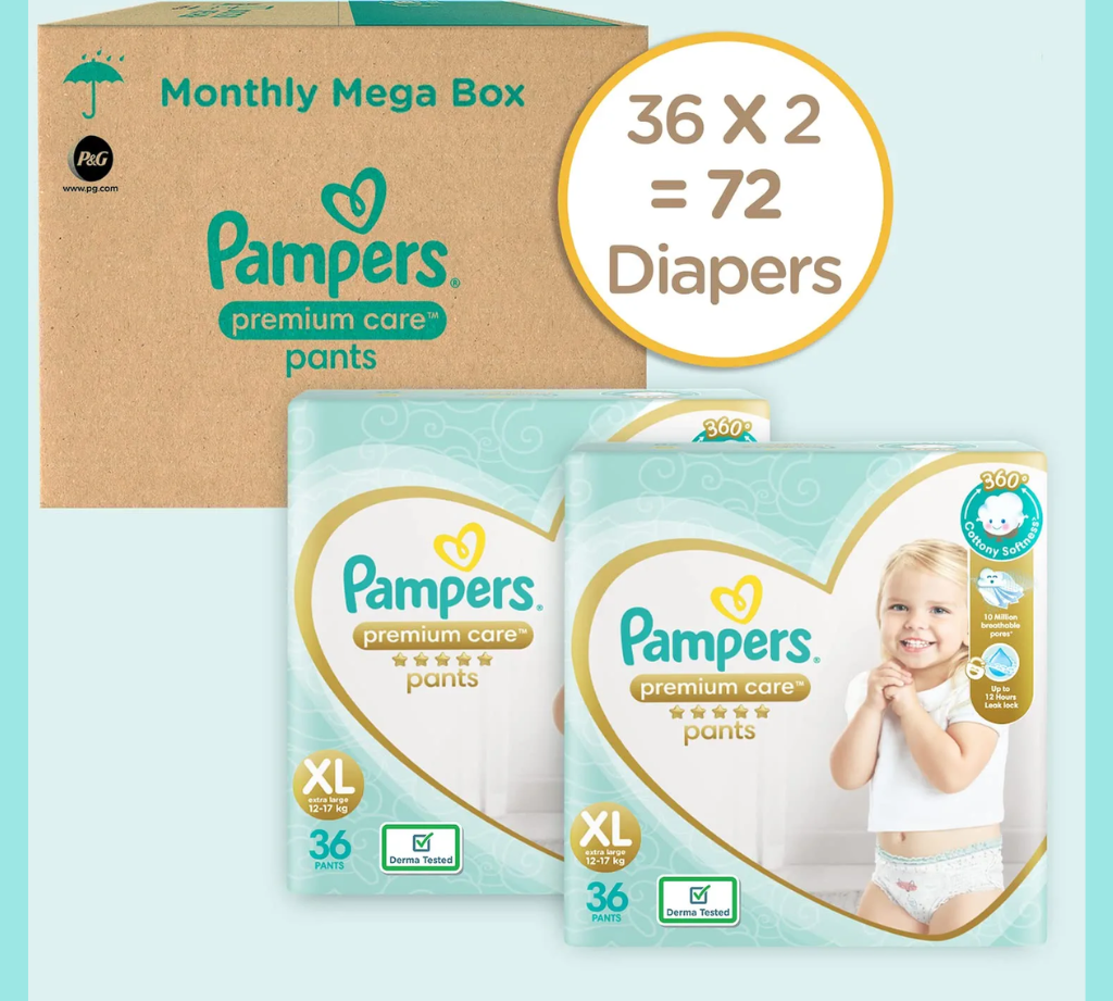 Pampers Premium Care 5-stars Pants Large L 50 Panties (9 to 14Kg)