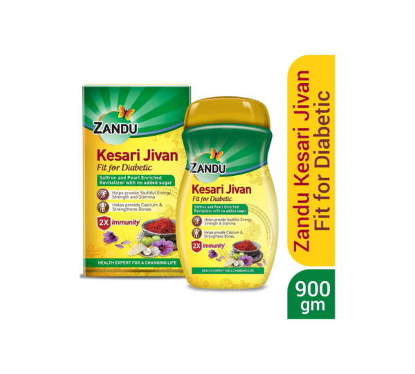 Zandu Kesari Jivan Sugarfree Chyawanprash-Fit for Diabetics-900gm - Image 3