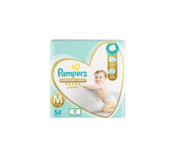 Pampers Premium Care Pants, Medium size baby Diapers-54 Count