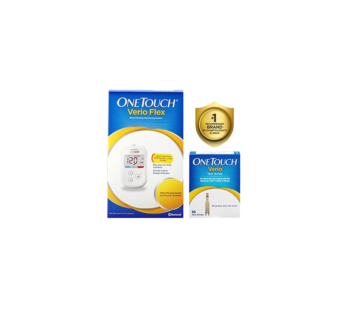 OneTouch Verio Flex Blood Glucose Monitor-(FREE 10 strips + lancing device + 10 lancets)