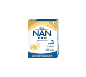 Nestlé NAN PRO 3 Follow-Up Formula Powder-12 months to 18 months, Stage 3, 400g Bag-In-Box Pack