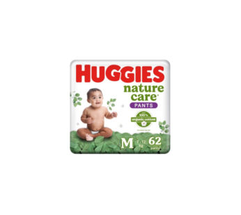 Huggies Nature Care Pants for Babies-Medium Size , Pack of 62