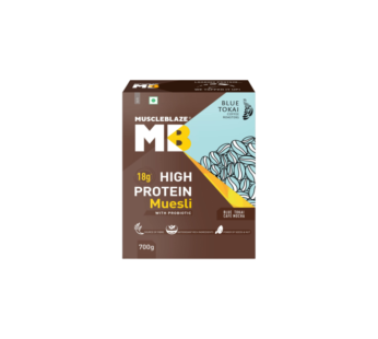 MuscleBlaze High Protein Muesli, Blue Tokai Café Mocha – 700 g