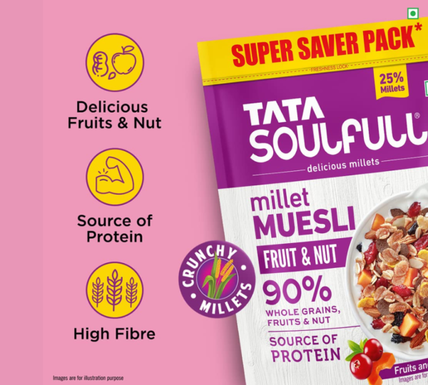 Tata Soulfull Millet Muesli - Fruit & Nut- 1.2kg - Image 4