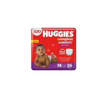 Huggies Dry Pants, Medium Size Baby Diaper Pants, 26 count