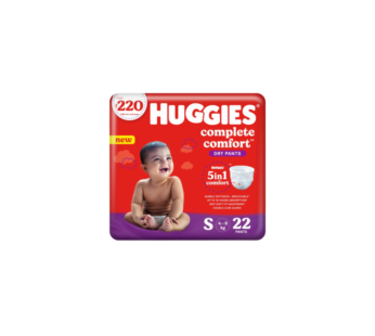 Huggies Dry Pants, Small (S) Size Baby Diaper Pants, 22 count, with Bubble Bed Technology for comfort