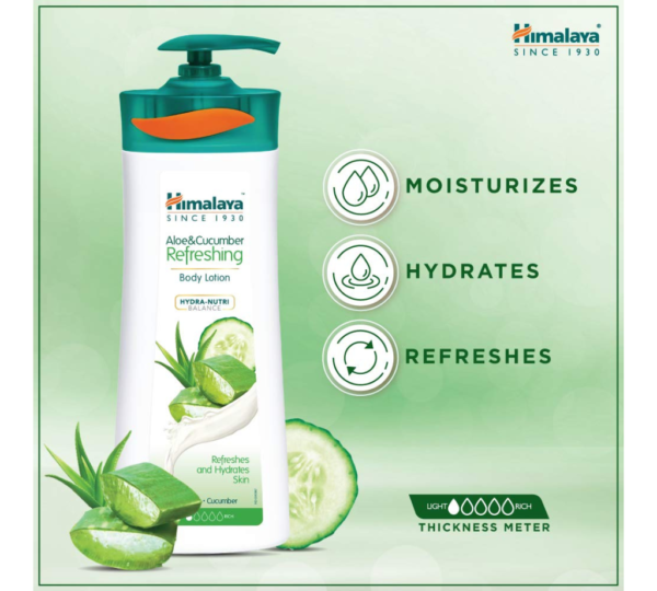 Himalaya Aloe & Cucumber Refreshing Body Lotion-400ml - Image 3