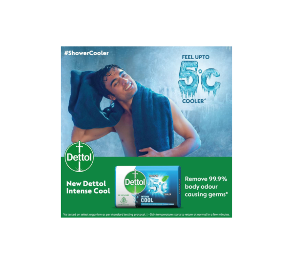 Dettol Intense Cool Bathing Soap Bar With Menthol (Buy 4 Get 1 Free - 125G Each) - Image 3